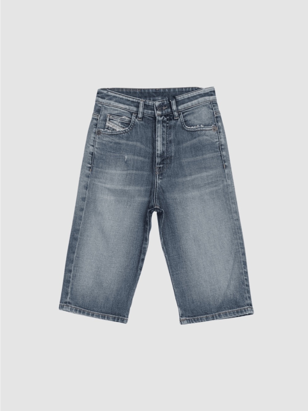 Diesel DE-LILY-SP Grey Wash Denim Bermuda Shorts Size 26 -